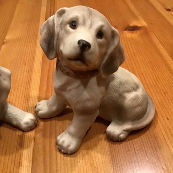 VINTAGE HOMCO GOLDEN LABRADOR PUPPY FIGURINES - Picture 6 of 11